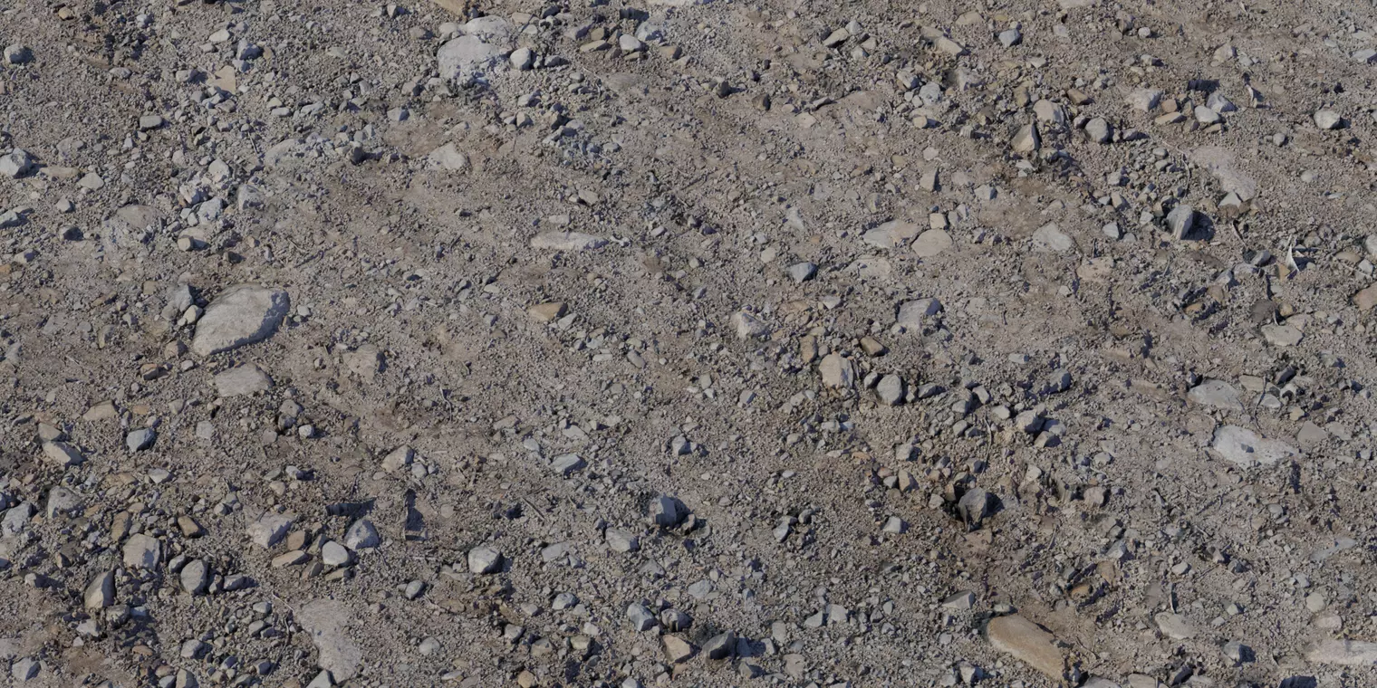 Rocky Dirt Road with Scattered Stones  Texture_1