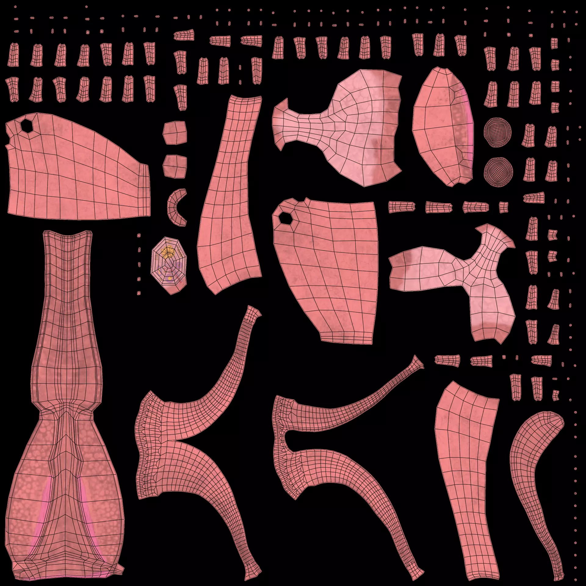 Female Reproductive System Set - Realistic Human Anatomy Low-poly 3D model_11