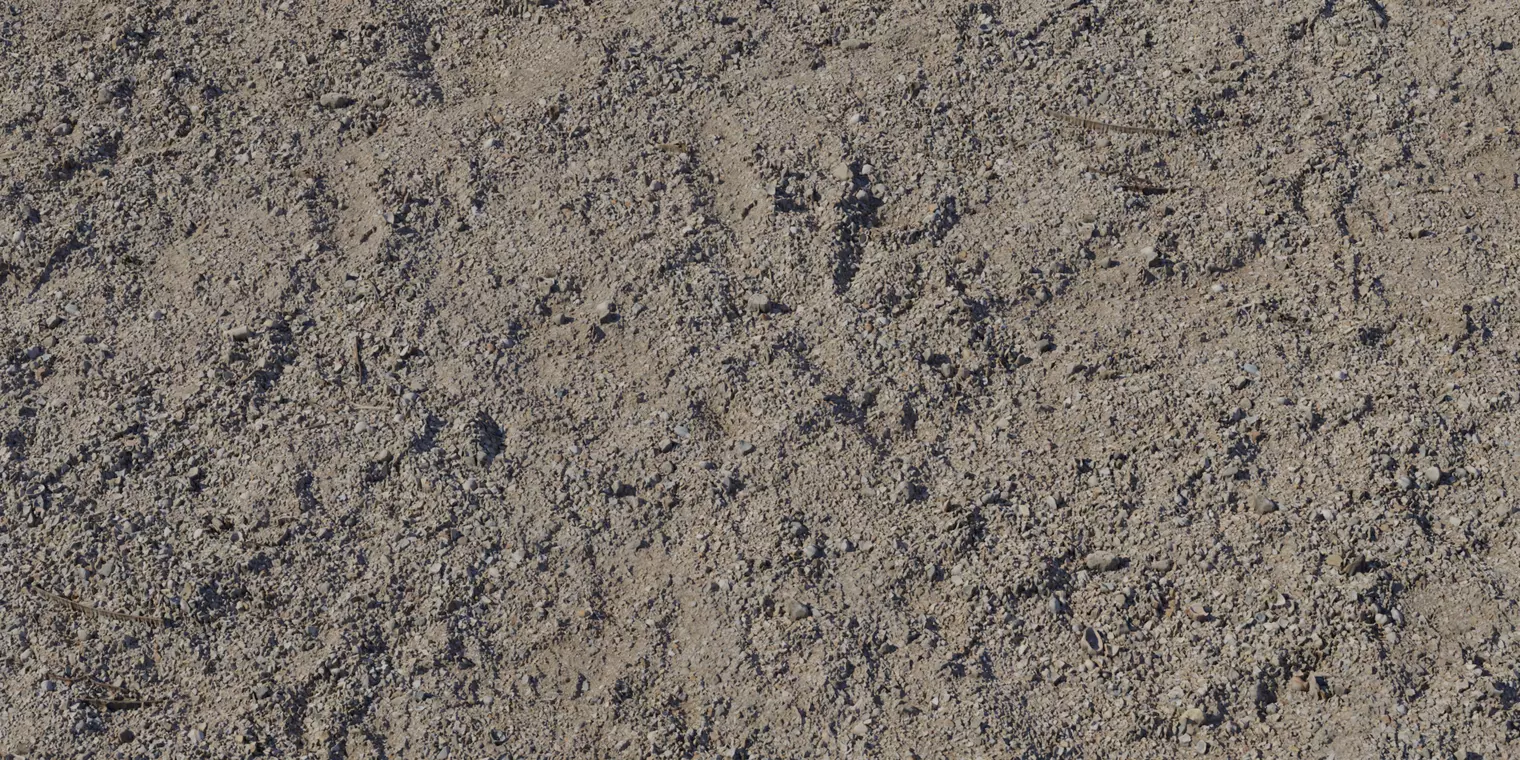 Loose Beige Gravel Over Packed Sand Texture_1