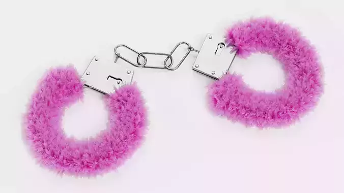 -Fluffy Handcuffs V1- Low-poly 3D model