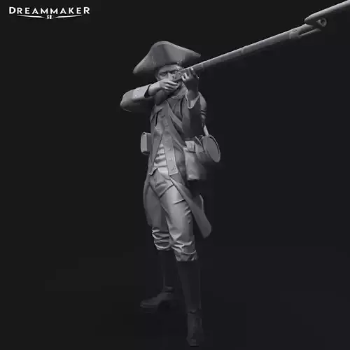 revolutionary war soldier firing