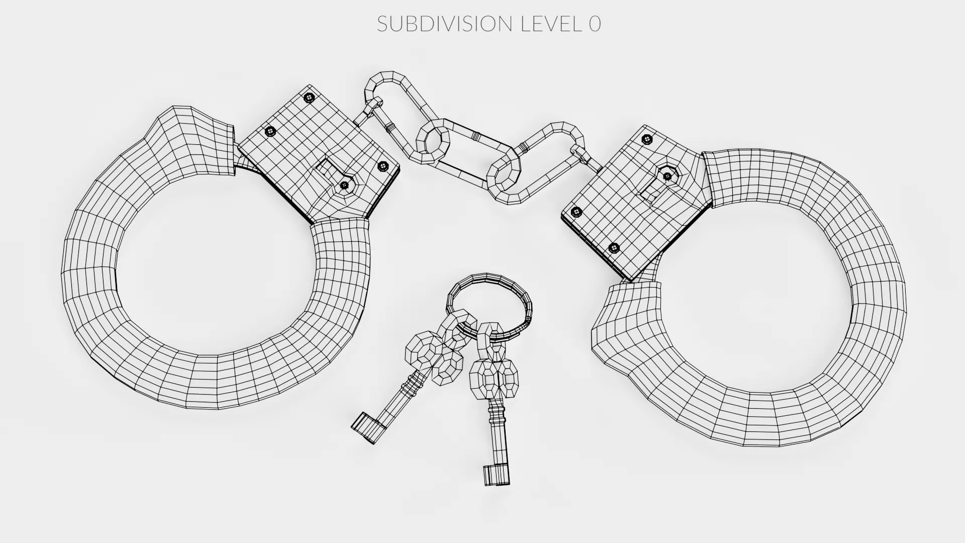 -Fluffy Handcuffs with Keys V1- 3D model_9