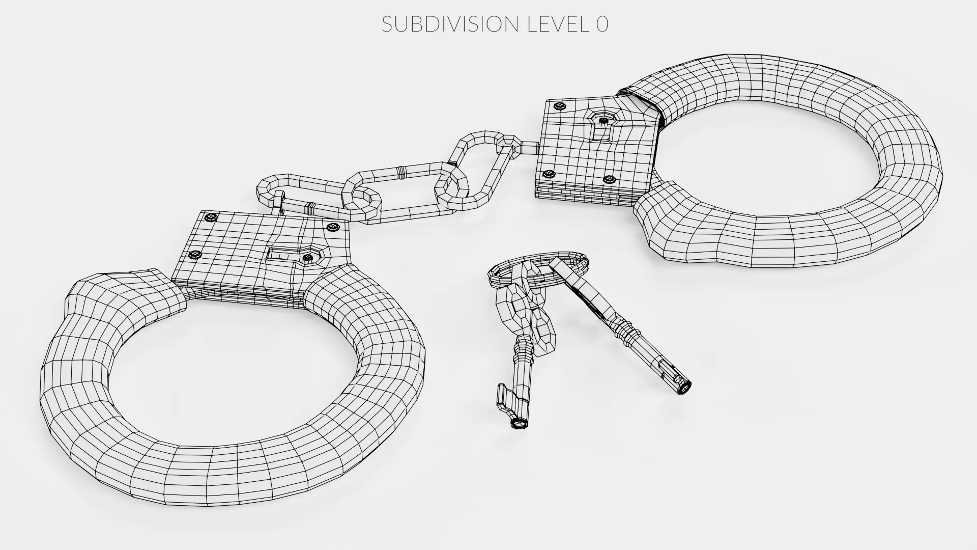 -Fluffy Handcuffs with Keys V1- 3D model_11