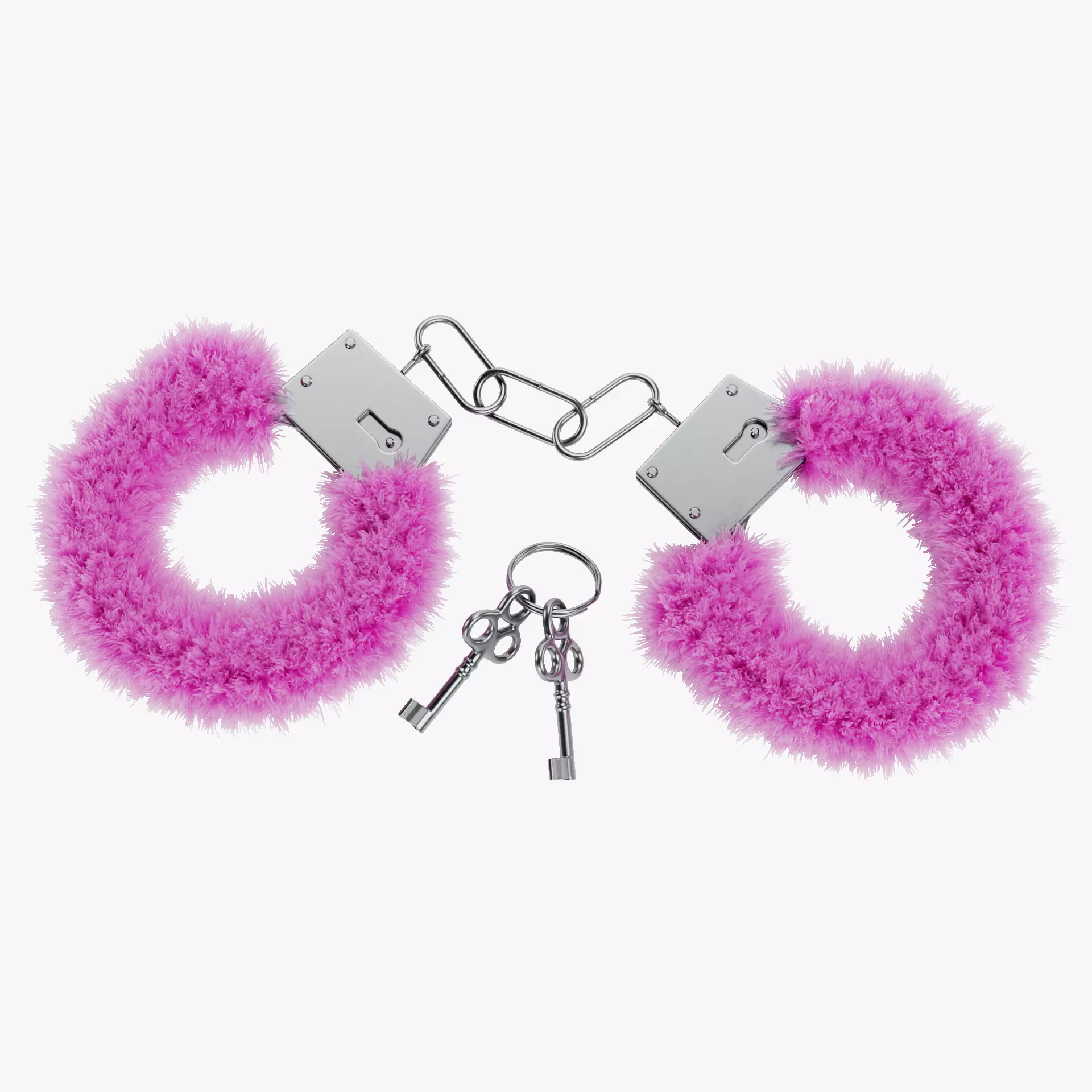 -Fluffy Handcuffs with Keys V1- 3D model_13