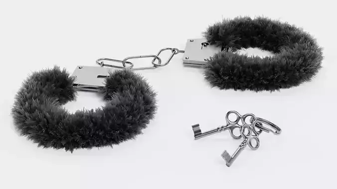 -Fluffy Handcuffs with Keys V2-