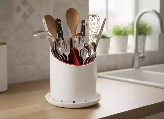 Stylish Draining Cutlery Caddy