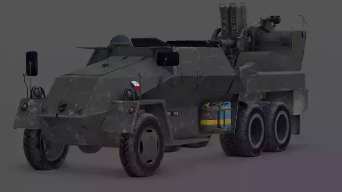 M53 59 Praga Self-Propelled Anti-Aircraft Gun 3D Model