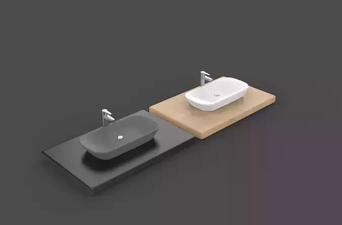 Ceramic Countertop Bathroom Sink
