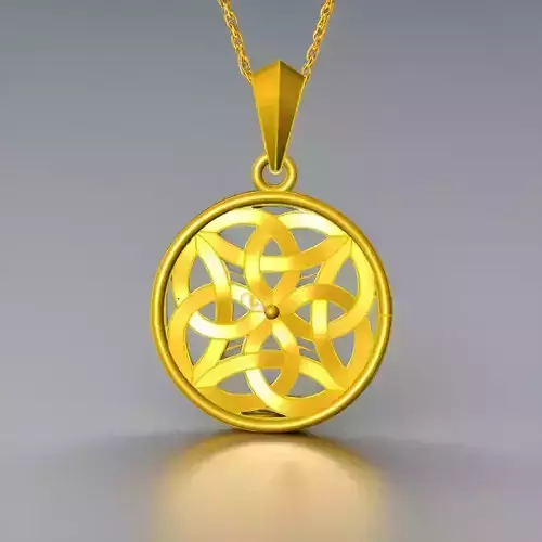 Geometric Gold Pendant