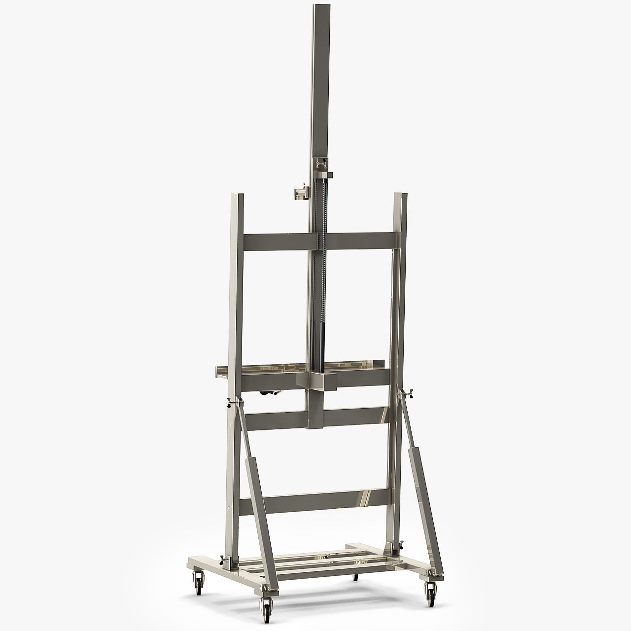 Restoration Hardware POLISHED NICKEL TV EASEL 3D Model MAX OBJ FBX MTL