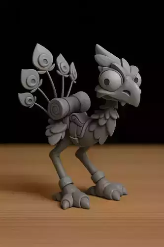Dragopavo con plumas Dofus and Wakfu 3D print model