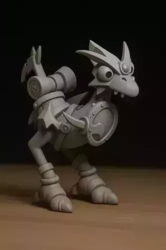 Dragopavo con armadura Dofus and Wakfu