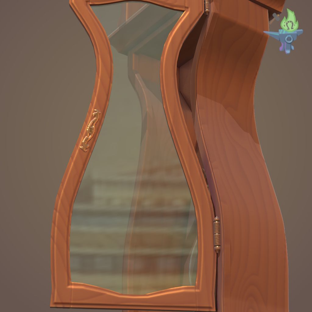 Old Clock Low-poly 3D model_9
