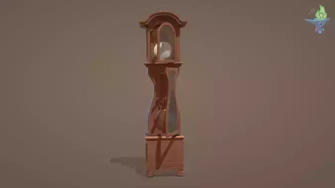 Old Clock Low-poly 3D model