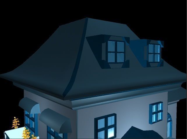 House at night 3D model_7