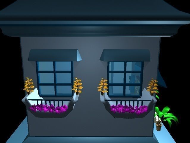 House at night 3D model_4