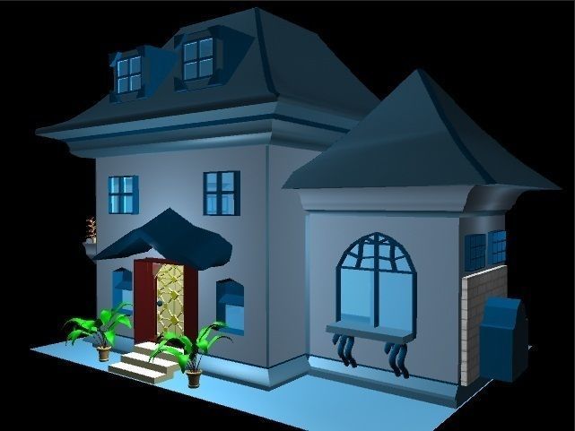 House at night 3D model_6