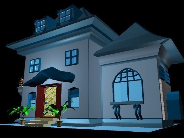 House at night 3D model_9