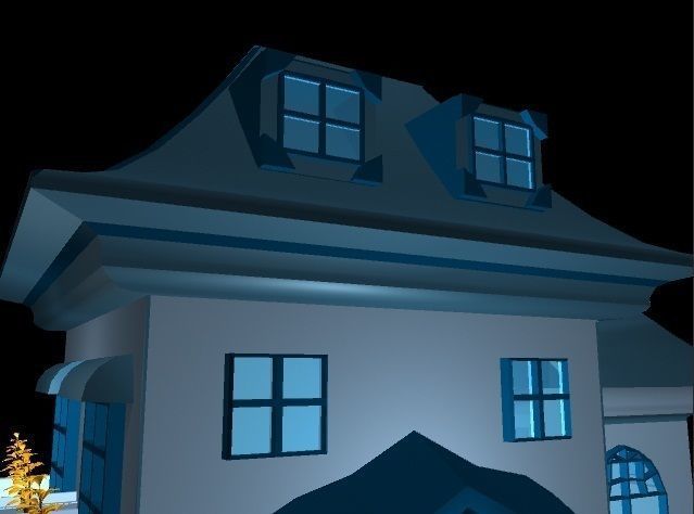 House at night 3D model_3