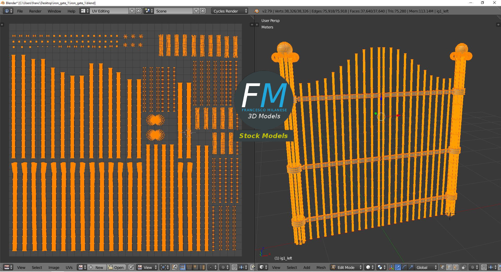 Iron gate 1 3D model_10