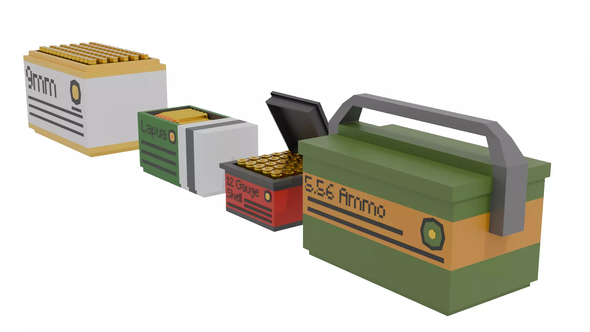 Crates Ammo Box 3D model_1