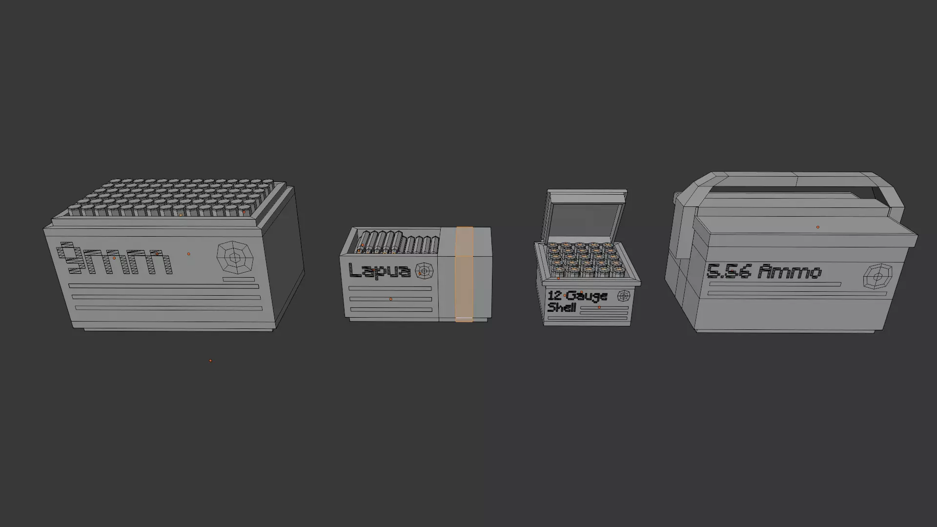 Crates Ammo Box 3D model_6
