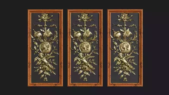 Classic Rococo Decorative Relief Panel