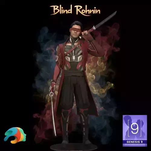 Blind Rohnin Character and Outfit for Genesis 9