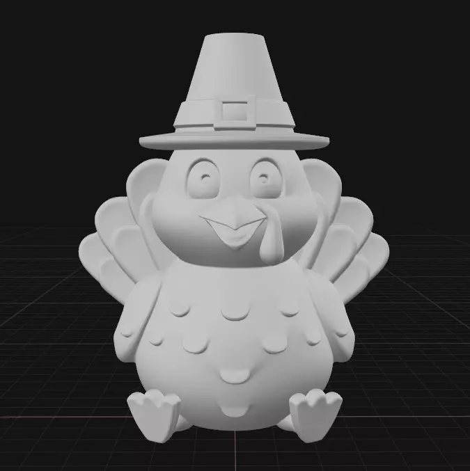 Thanksgiving Turkey 3D print model_1