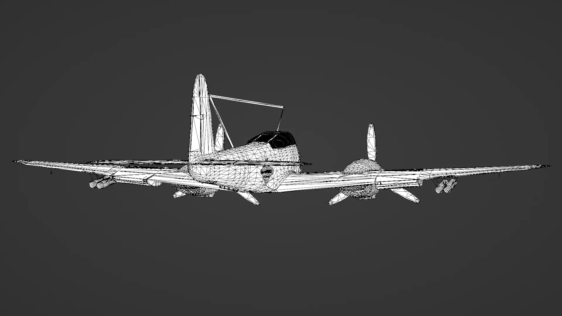  Messerschmitt Me 410 A-1 Hornisse 3D Model German Heavy Fighter Low-poly 3D model_31