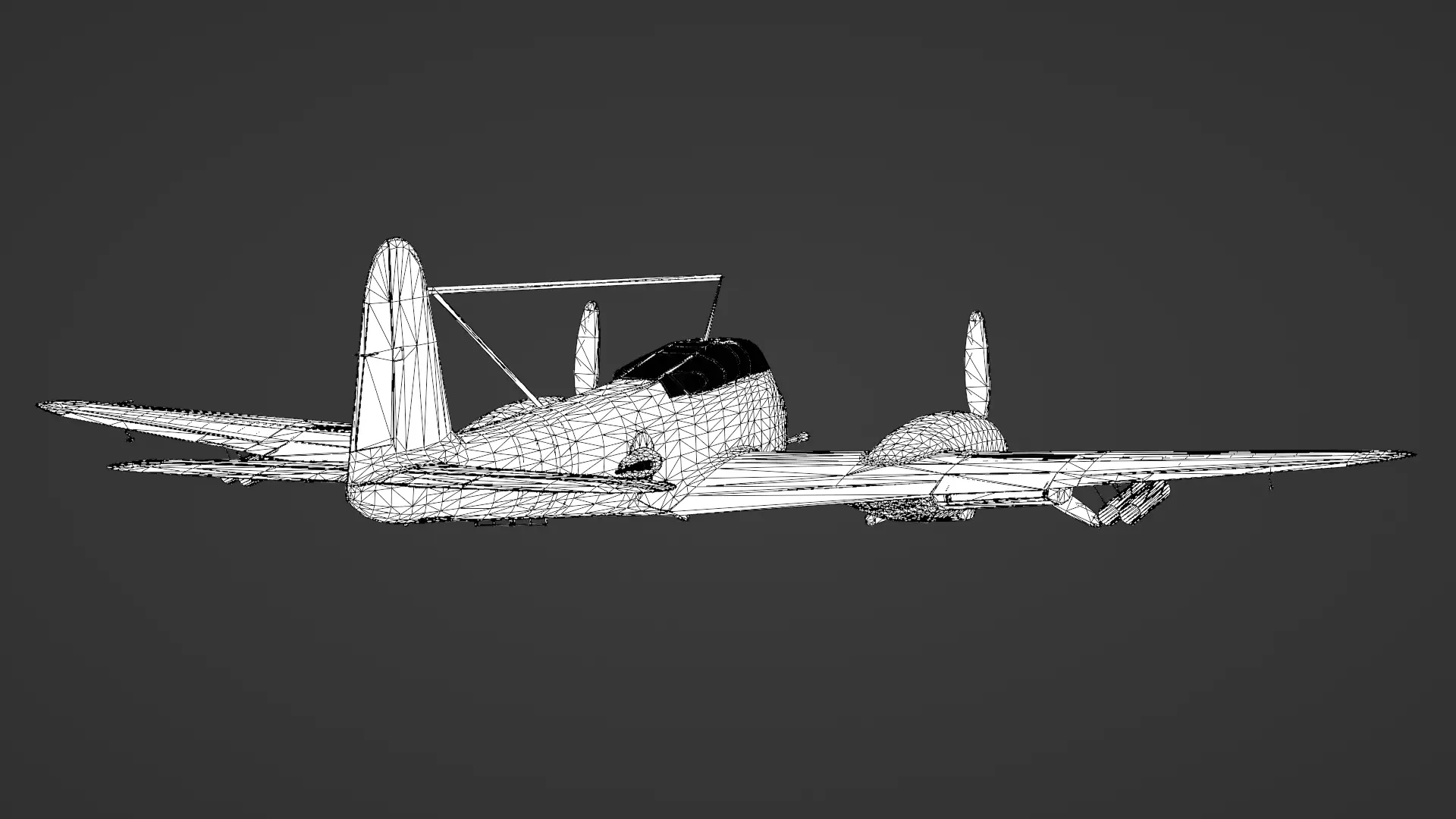 Messerschmitt Me 410 A-1 Hornisse 3D Model German Heavy Fighter Low-poly 3D model_24