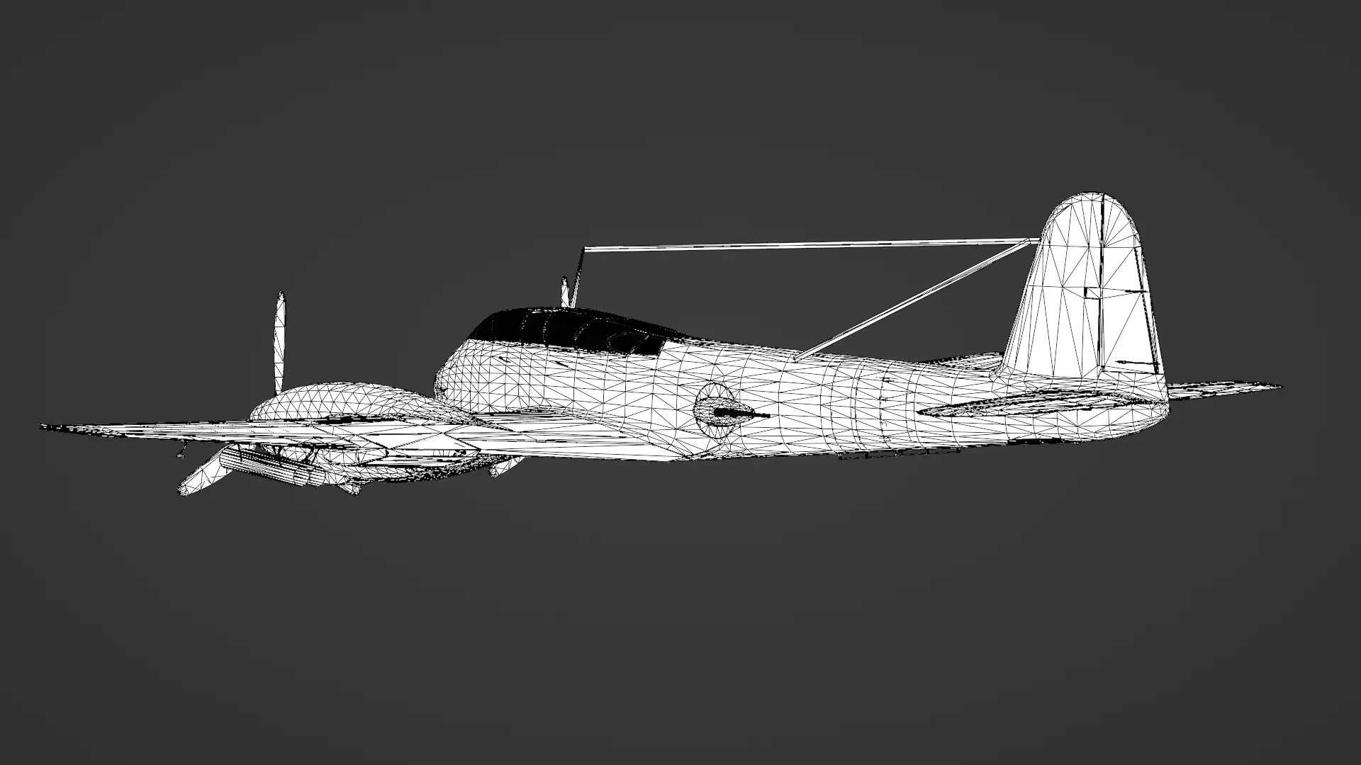  Messerschmitt Me 410 A-1 Hornisse 3D Model German Heavy Fighter Low-poly 3D model_27