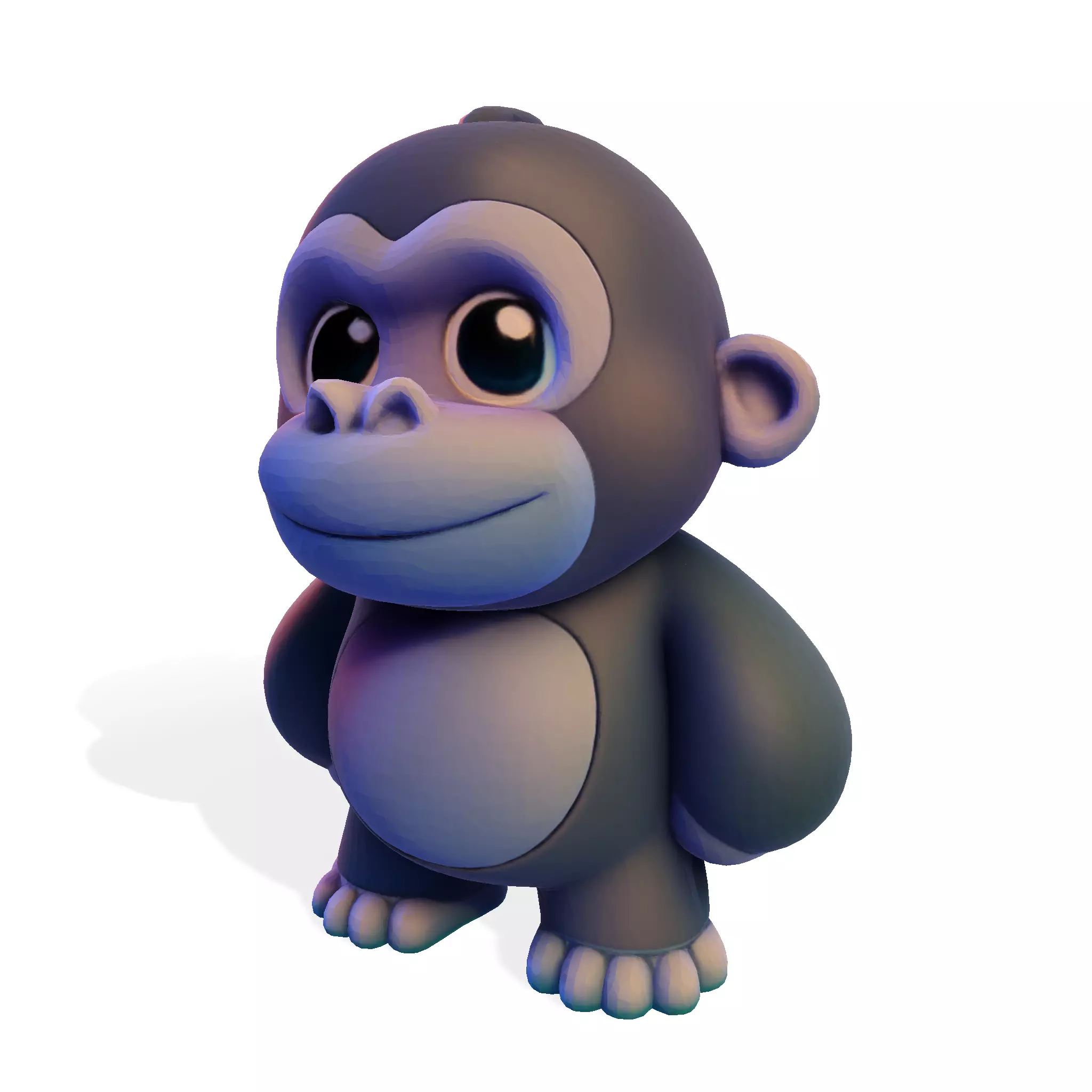 LowPoly Gorilla 3D print model_0