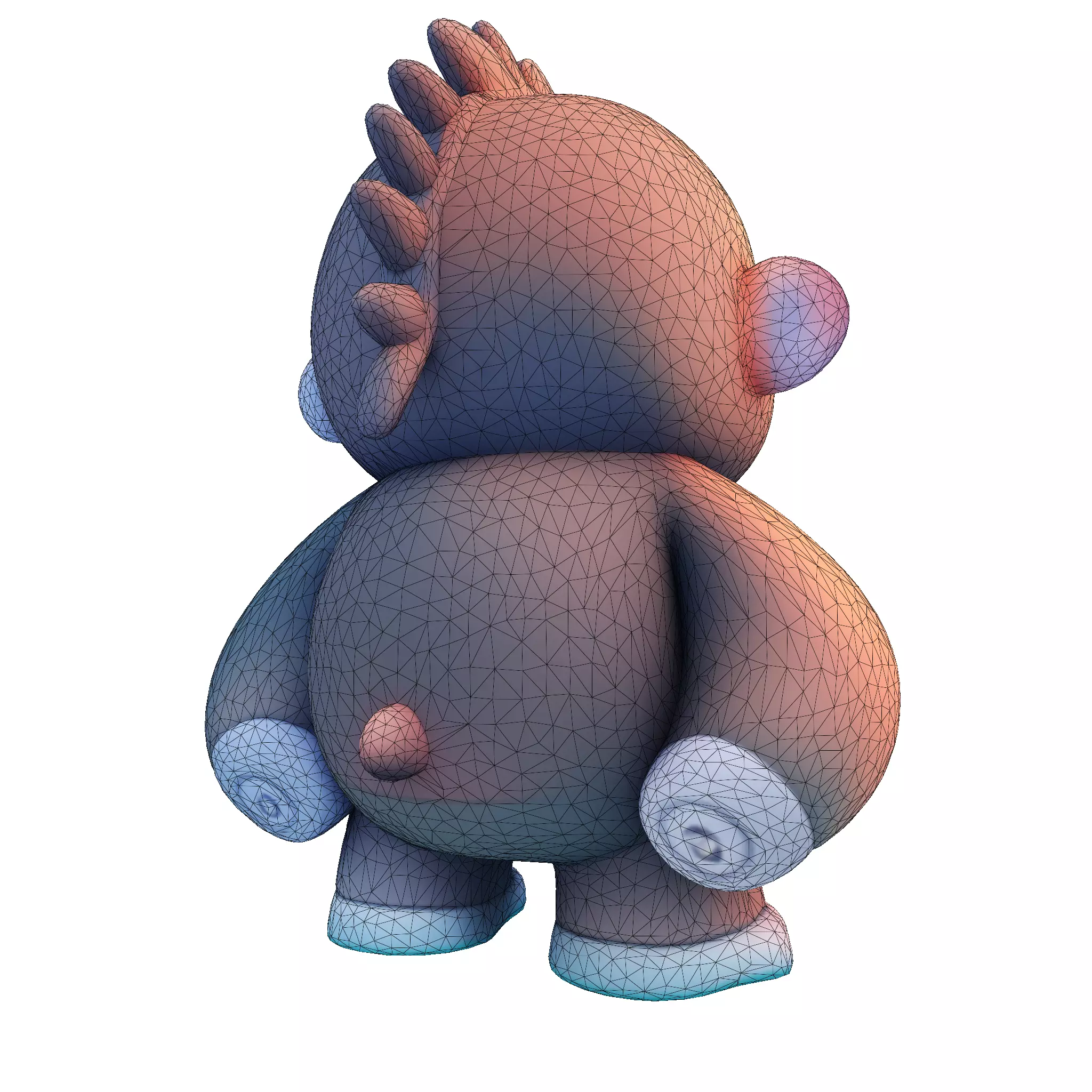 LowPoly Gorilla 3D print model_23
