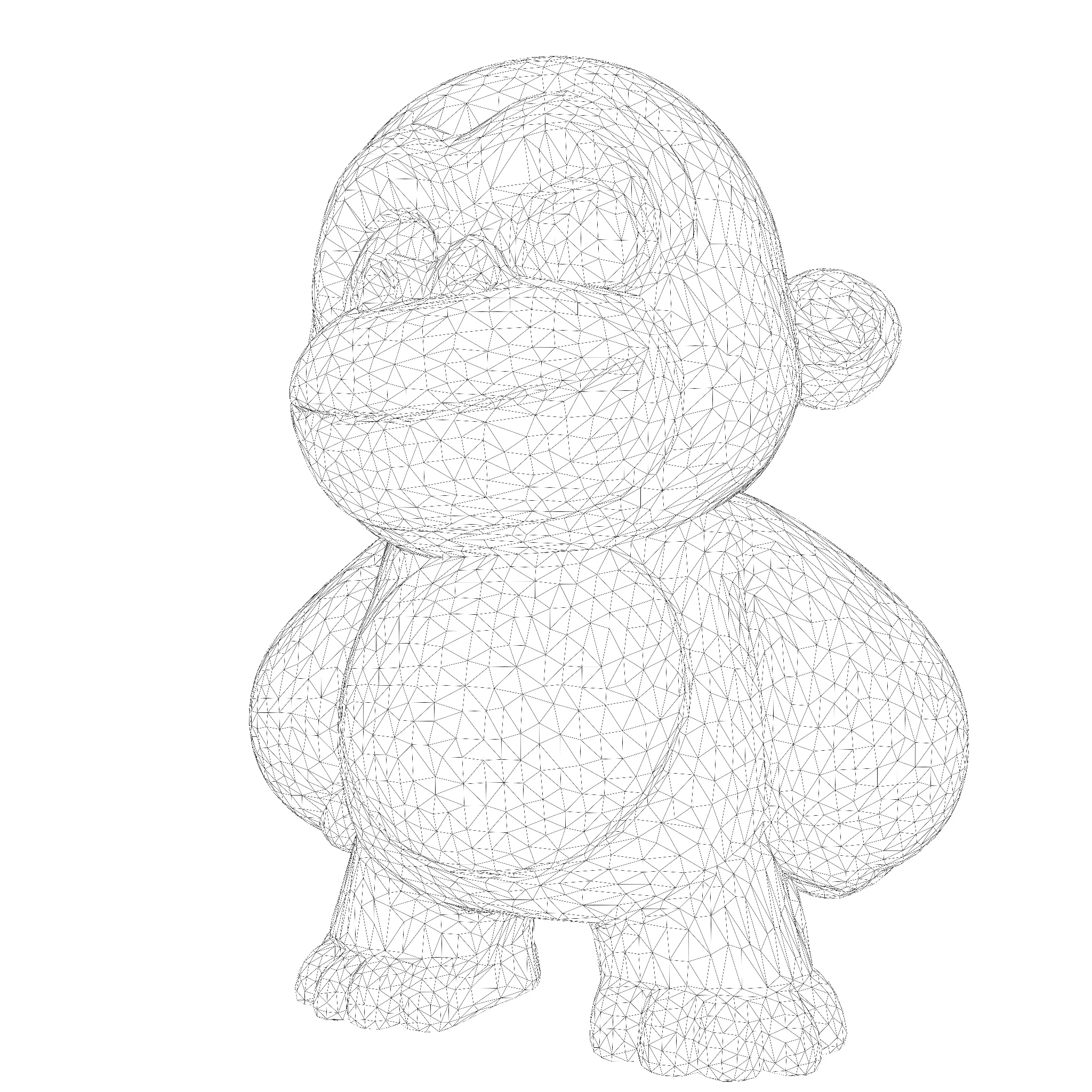 LowPoly Gorilla 3D print model_26