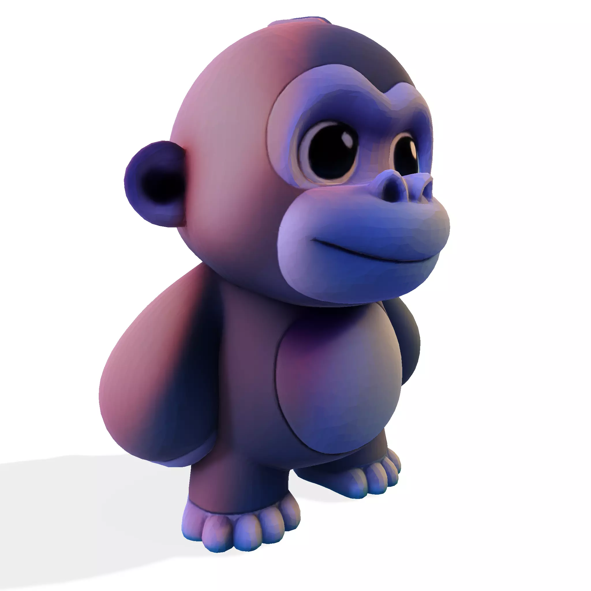 LowPoly Gorilla 3D print model_9