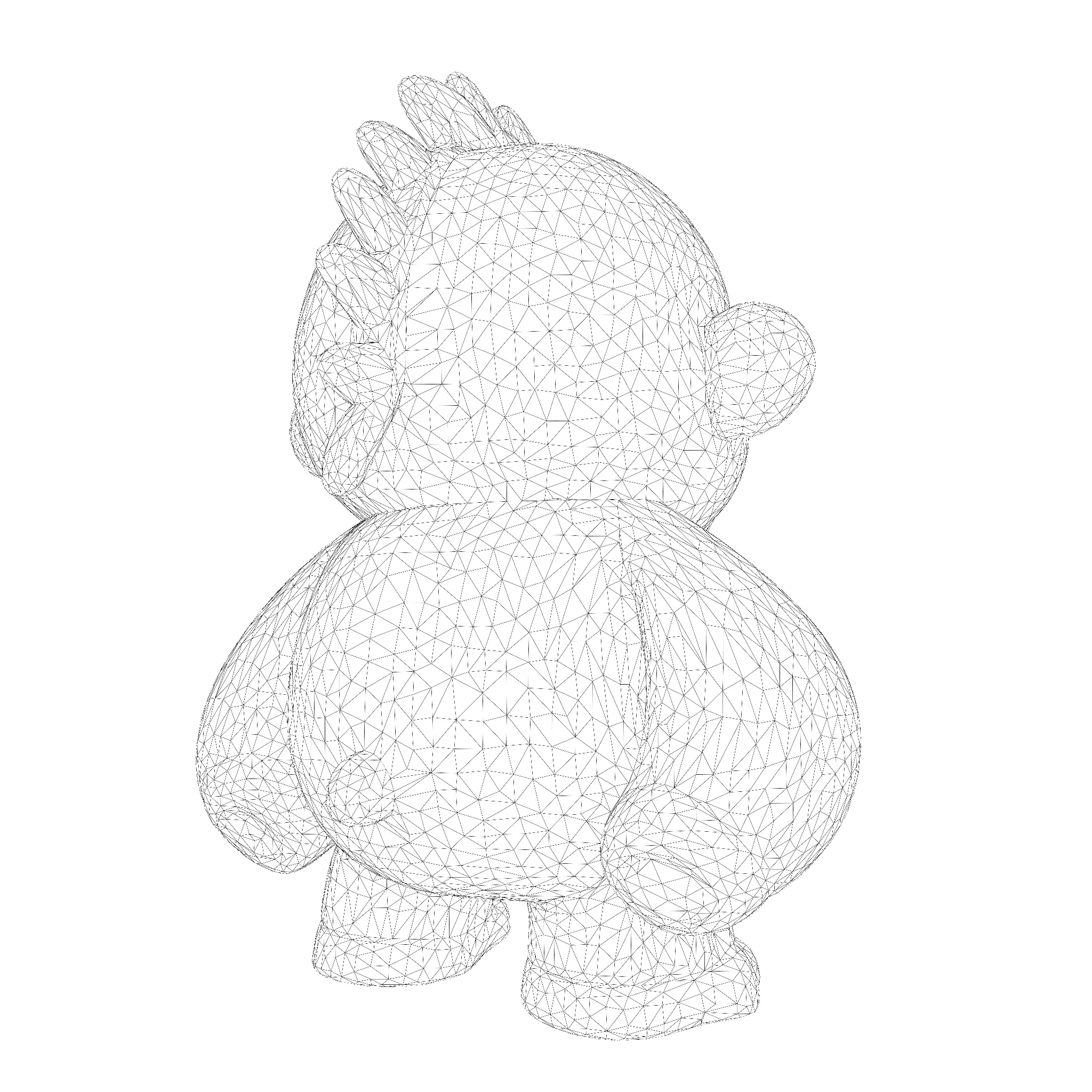 LowPoly Gorilla 3D print model_27