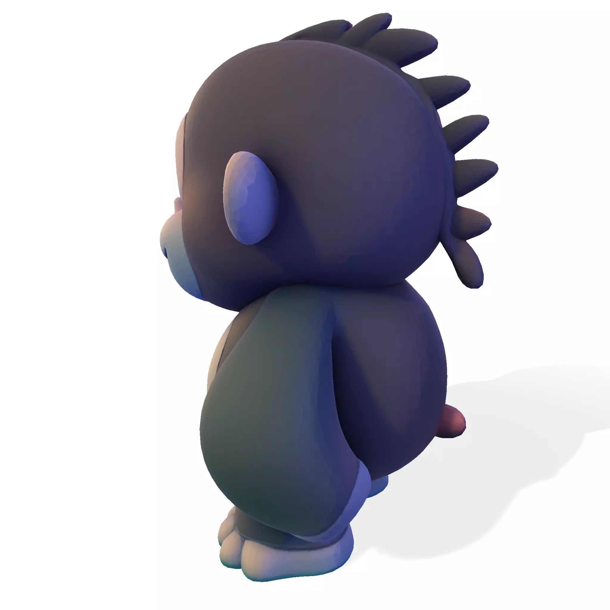LowPoly Gorilla 3D print model_3
