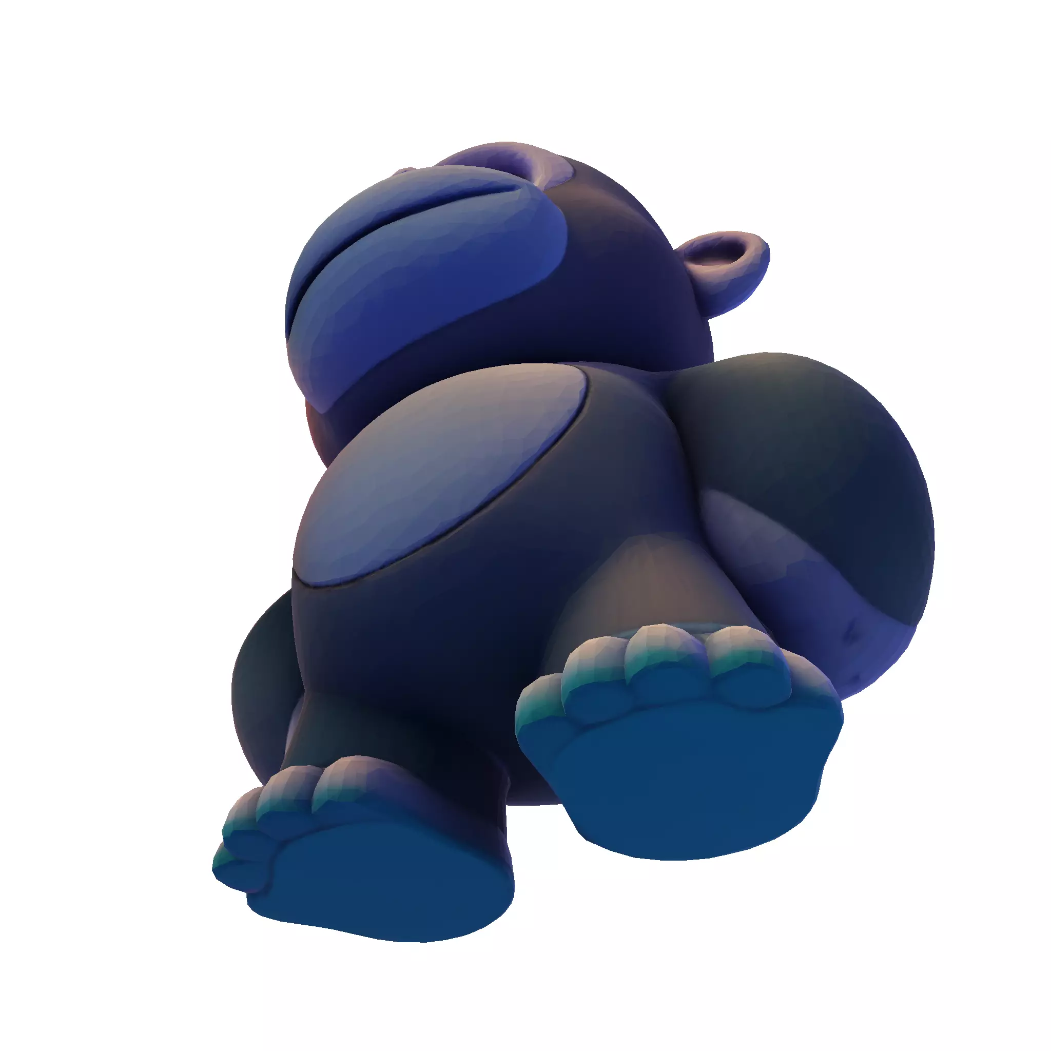 LowPoly Gorilla 3D print model_11