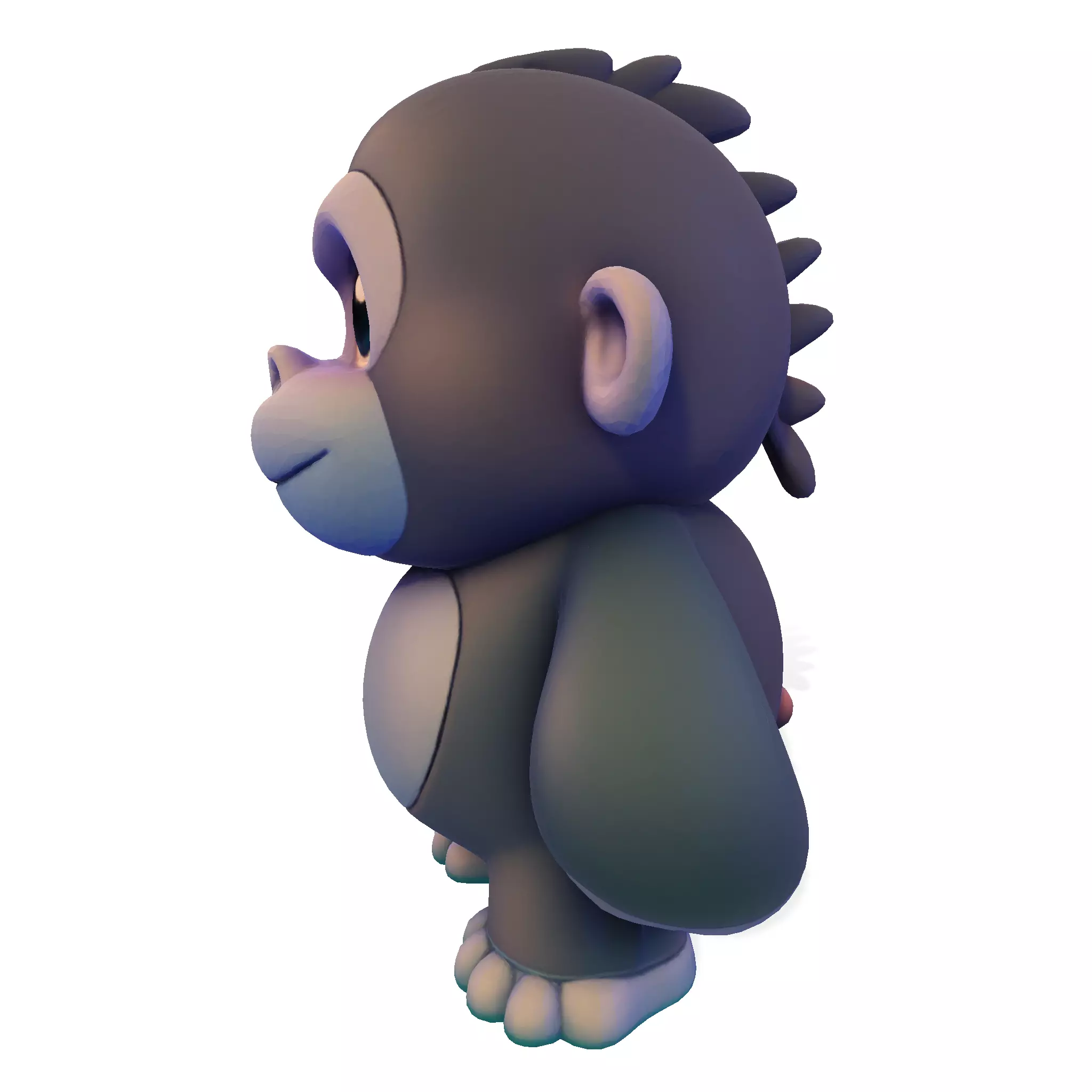 LowPoly Gorilla 3D print model_2