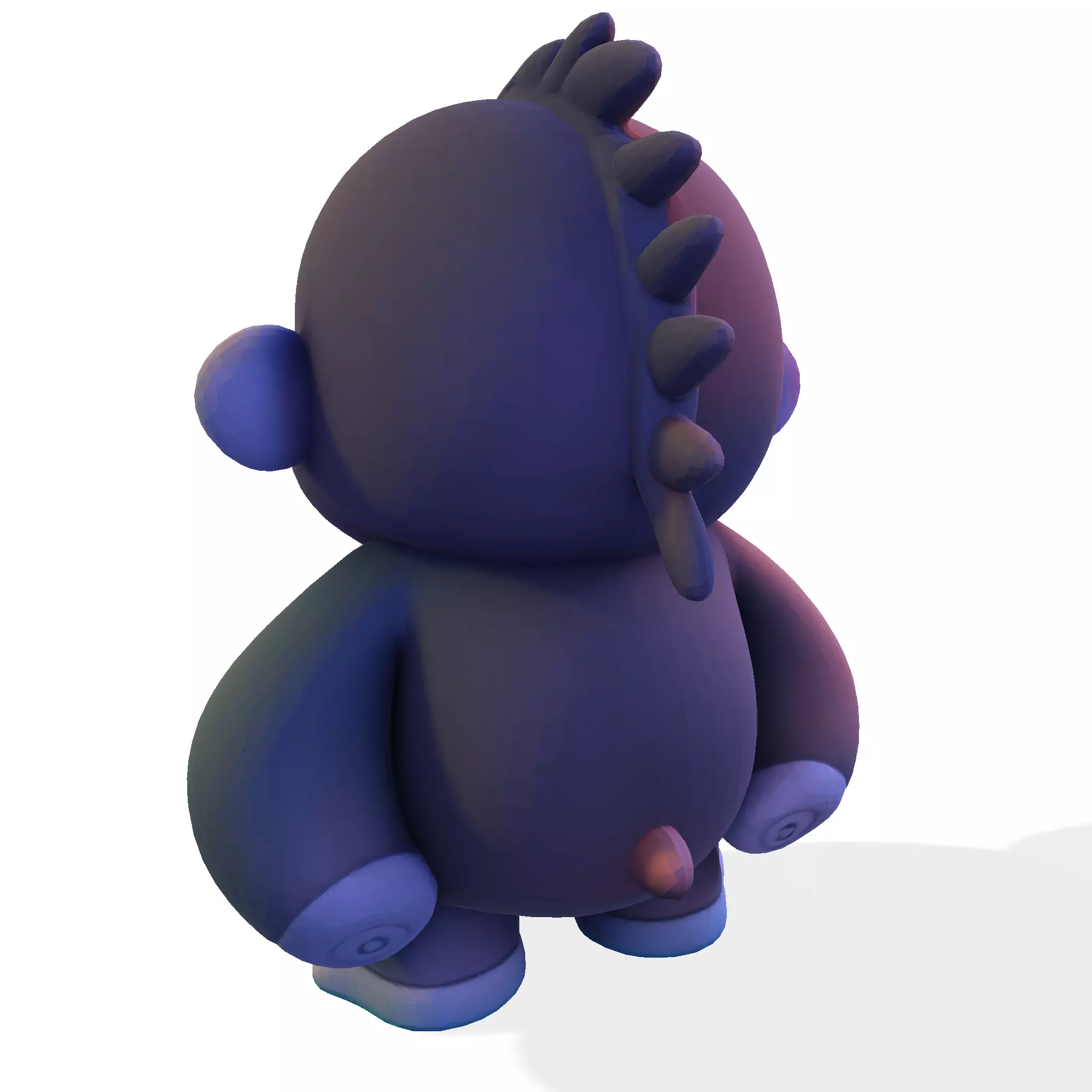 LowPoly Gorilla 3D print model_4