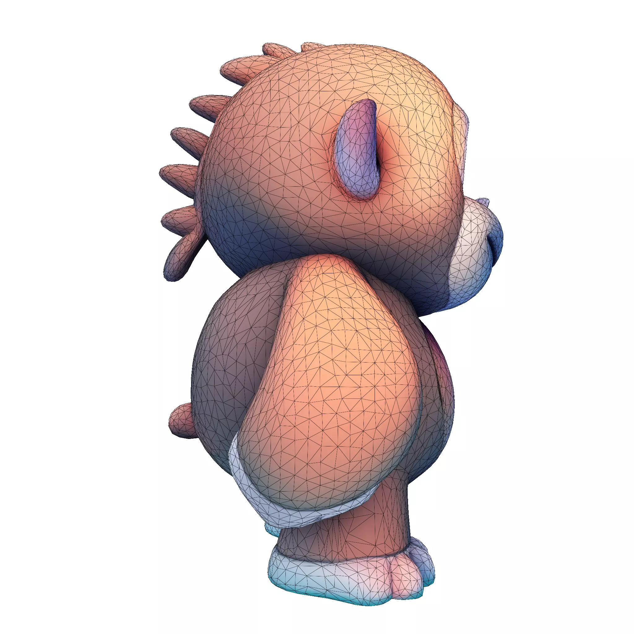 LowPoly Gorilla 3D print model_22