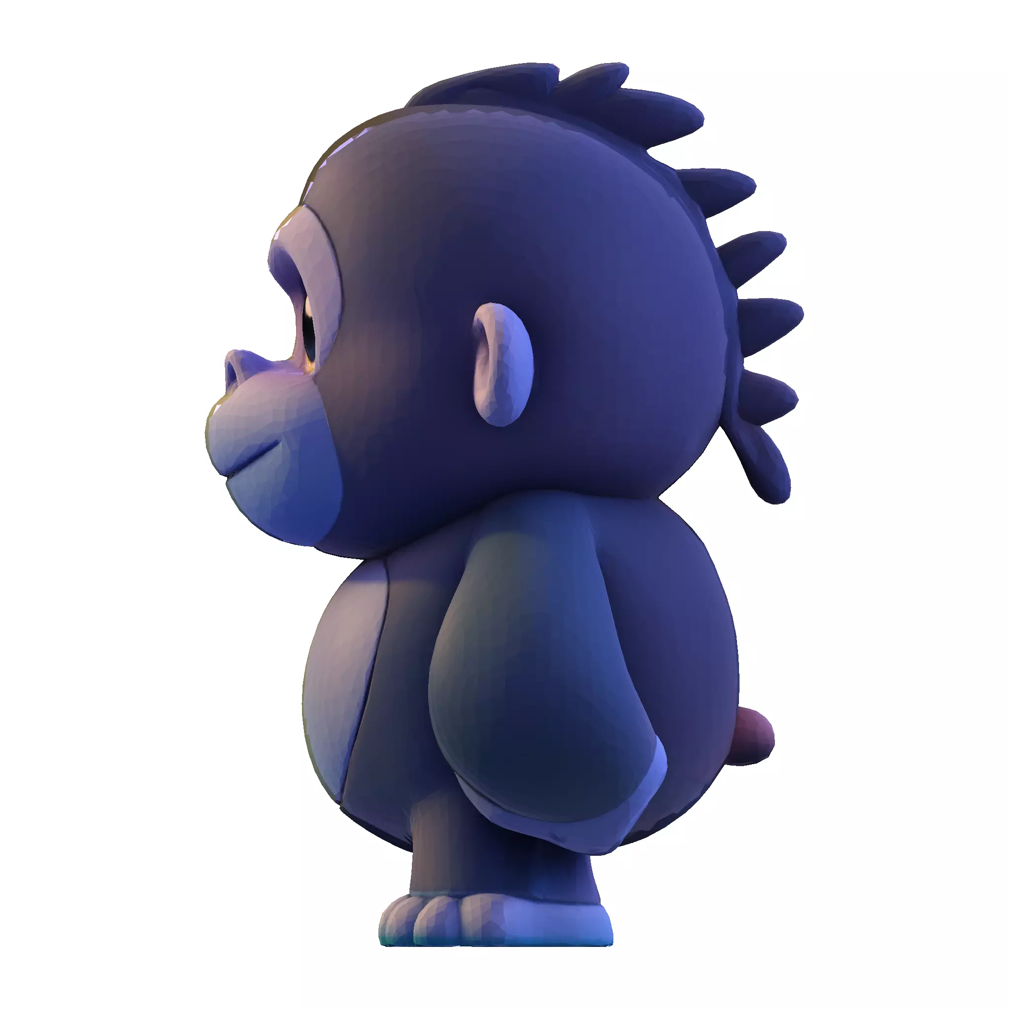 LowPoly Gorilla 3D print model_16