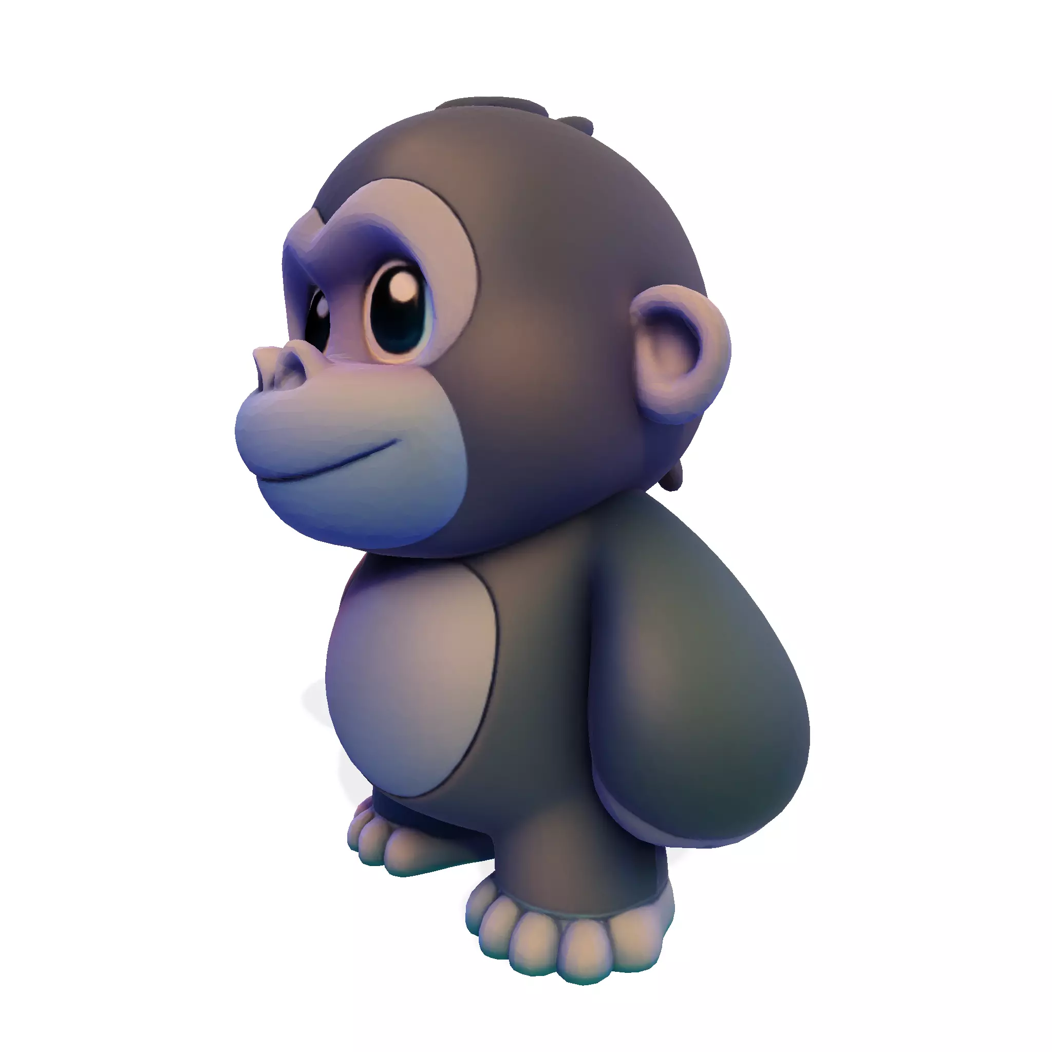 LowPoly Gorilla 3D print model_1