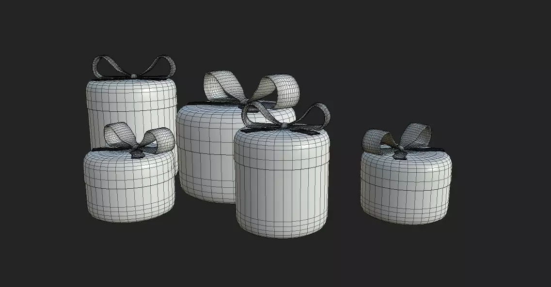 Christmas gifts Low-poly 3D model_10