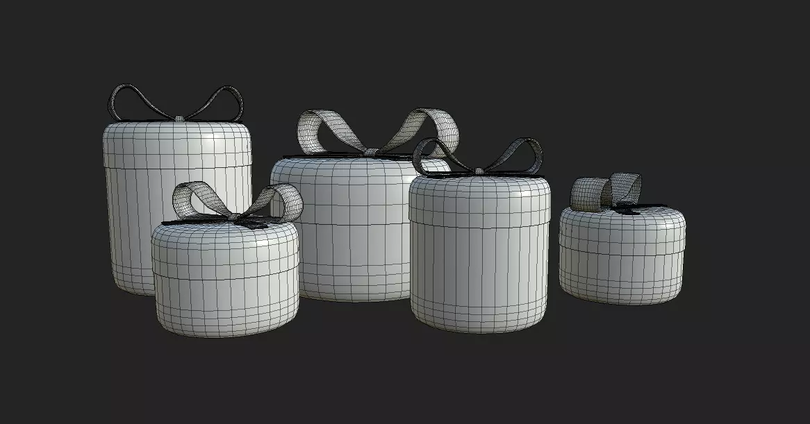 Christmas gifts Low-poly 3D model_12