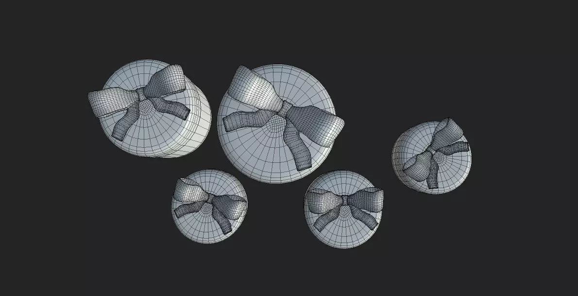 Christmas gifts Low-poly 3D model_9