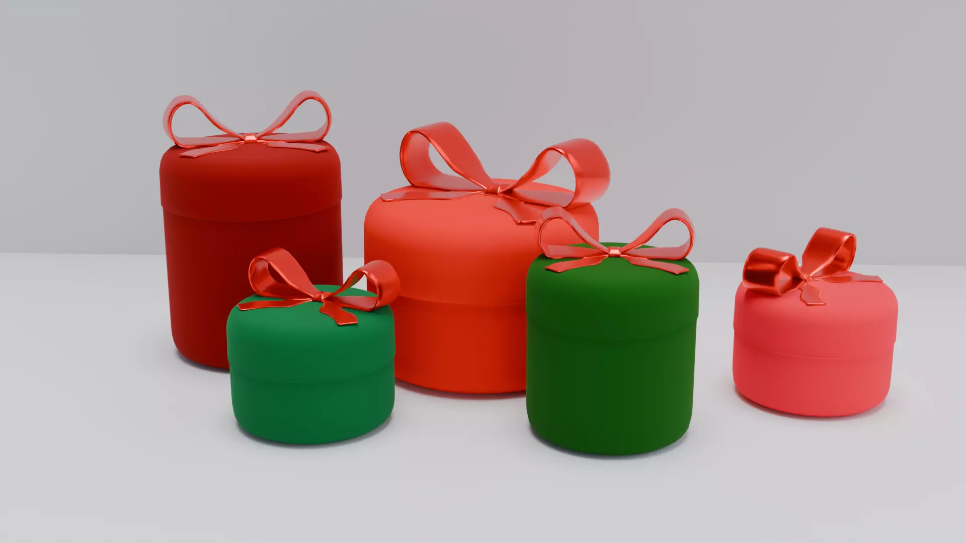 Christmas gifts Low-poly 3D model_5