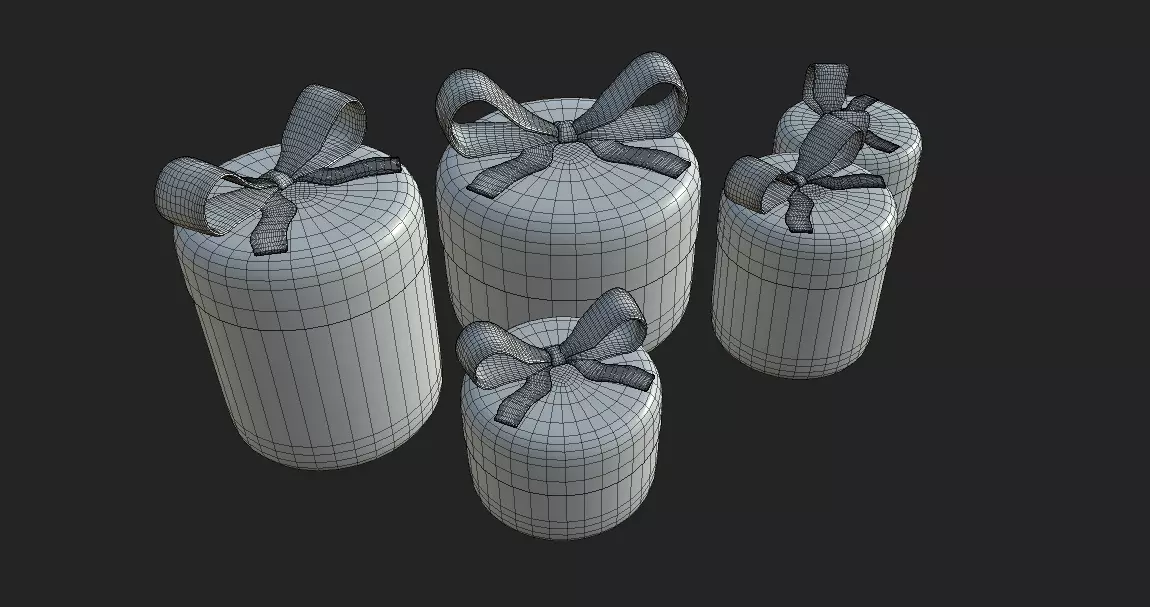 Christmas gifts Low-poly 3D model_8