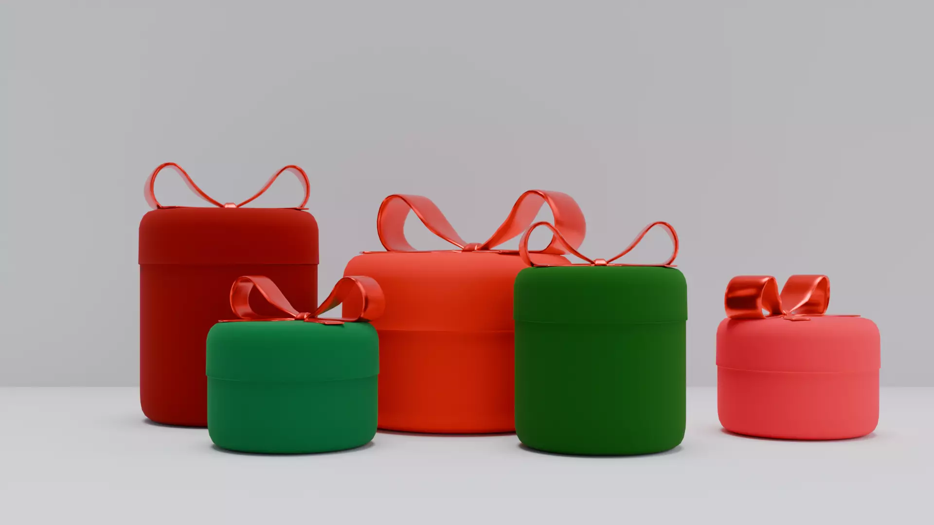 Christmas gifts Low-poly 3D model_3